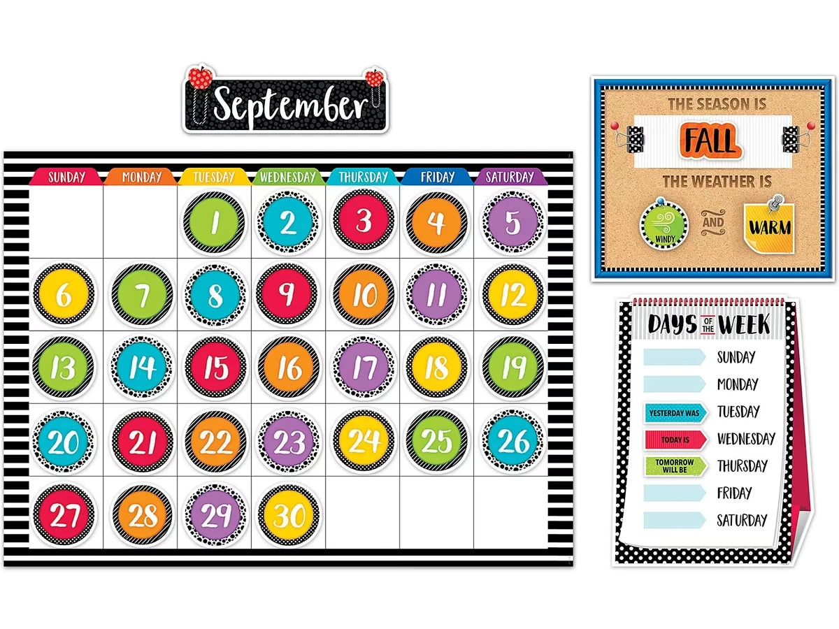 Bold & Bright Calendar Bulletin Board Set - US 6280