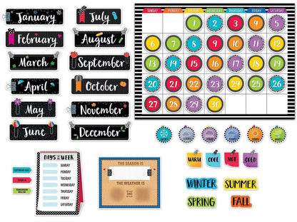 Bold & Bright Calendar Bulletin Board Set - US 6280