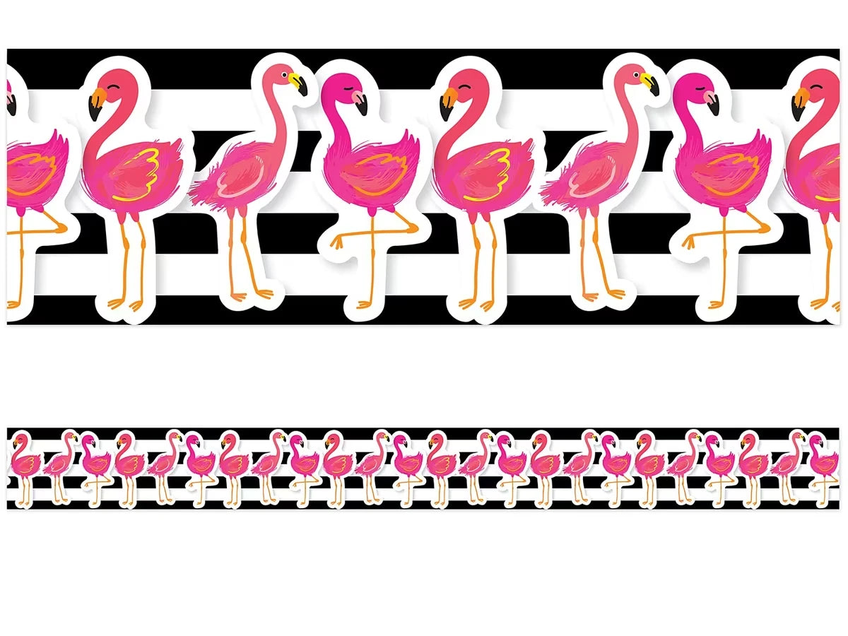 Simply Stylish Tropical Flamingo Border - US 8686