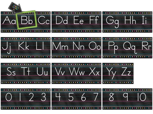 Chalkboard Brights Traditional Manuscript Bulletin Board Set - US 2275