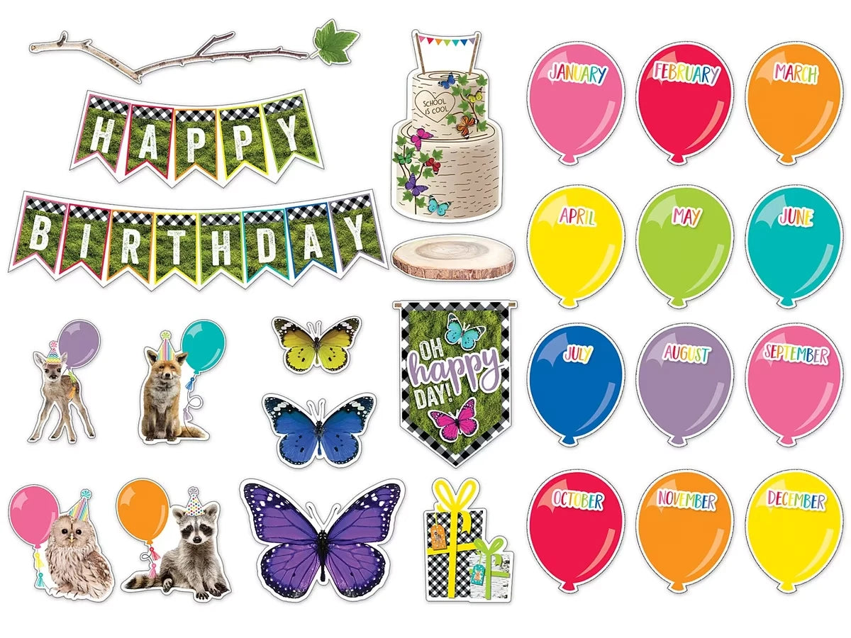 Woodland Whimsy Birthday Bulletin Board Set - US 8153