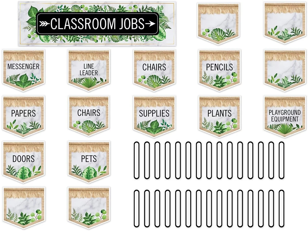 Simply Boho Classroom Jobs Bulletin Board Set - US 1715