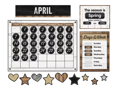 Industrial Chic Calendar Bulletin Board Set - US 6462