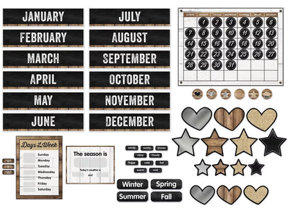 Industrial Chic Calendar Bulletin Board Set - US 6462