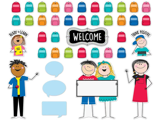 Stick Kids Welcome Bulletin Board Set - US 4044