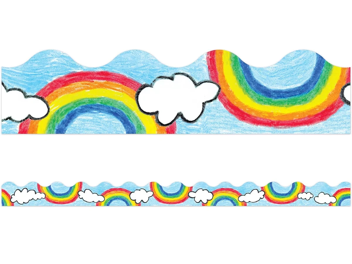 Rainbows & Clouds Scalloped Border - US 6426