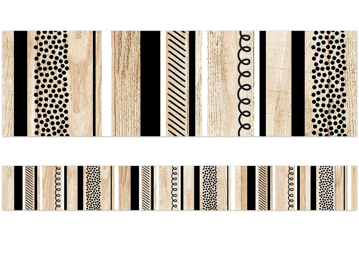 Stripes & Doodles Wood Border - US 5254