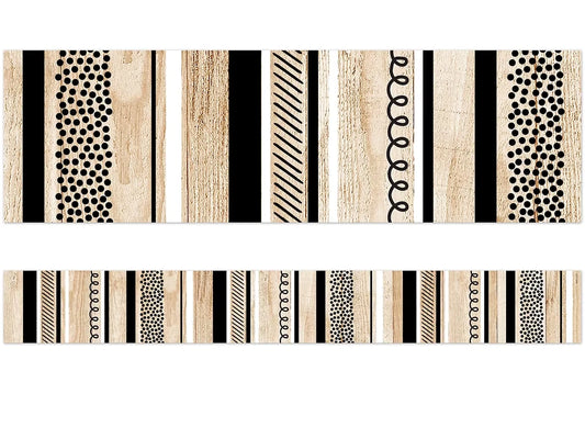 Stripes & Doodles Wood Border - US 5254