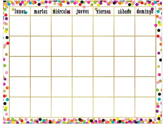 Confetti Spanish Classroom Calendar - US 5843
