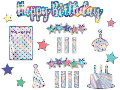 Iridescent Birthday Bulletin Board Set - US 3355