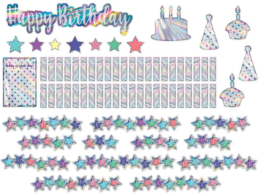 Iridescent Birthday Bulletin Board Set - US 3355