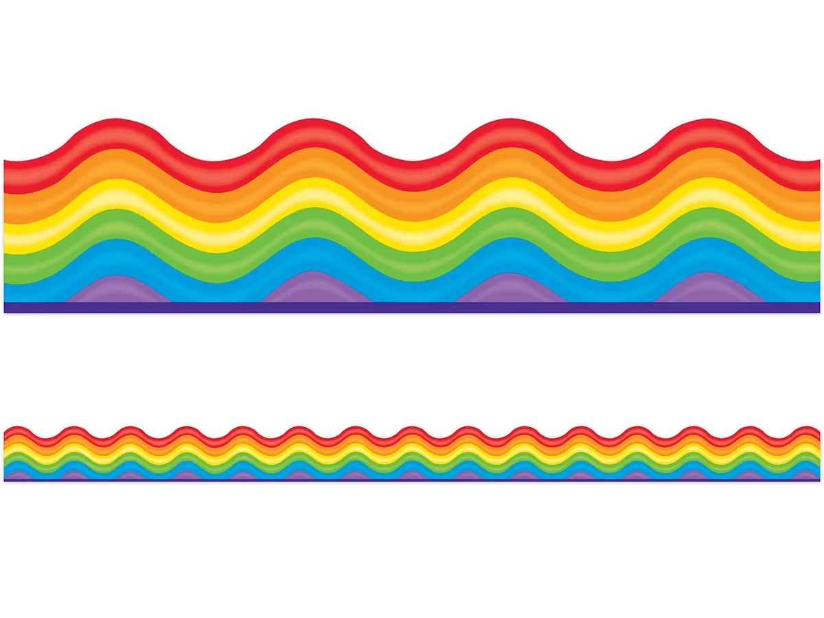 Wavy Rainbow Scalloped Border - US 9970