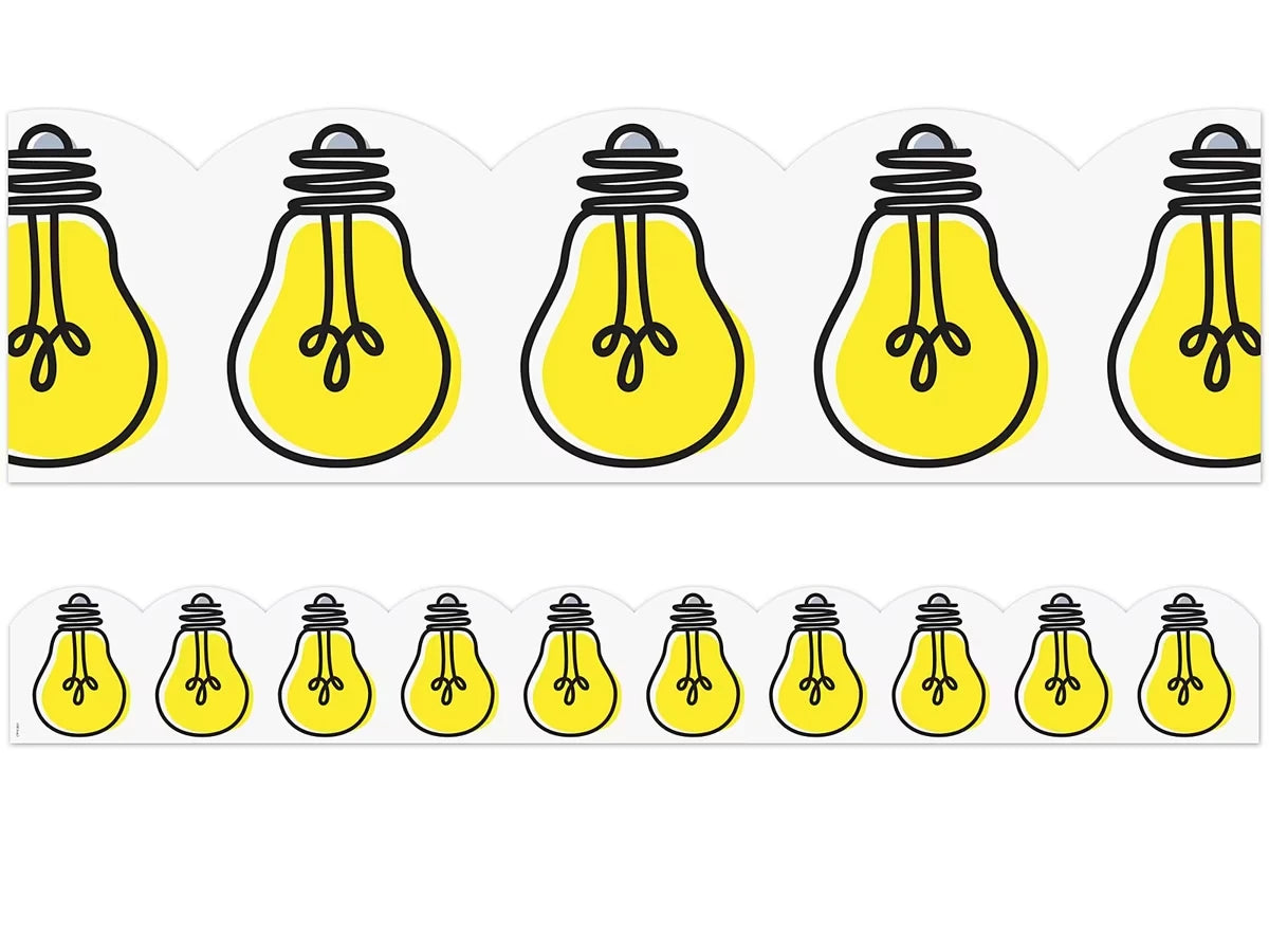 Doodle Light Bulb Scalloped Border - US 8993