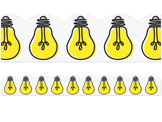 Doodle Light Bulb Scalloped Border - US 8993