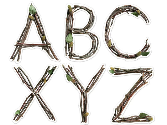 Rustic Twig 6" Punch-Out Letters - US 7496