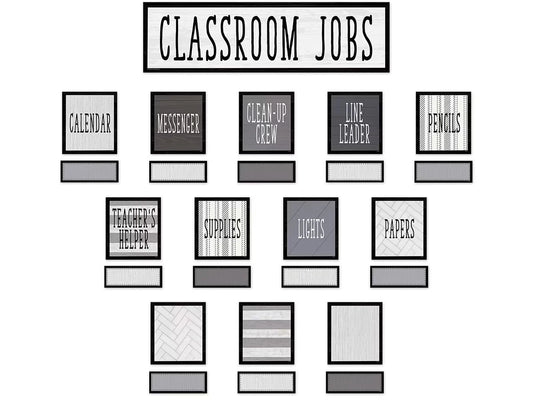 Modern Farmhouse Classroom Jobs Bulletin Board Set - US 1329