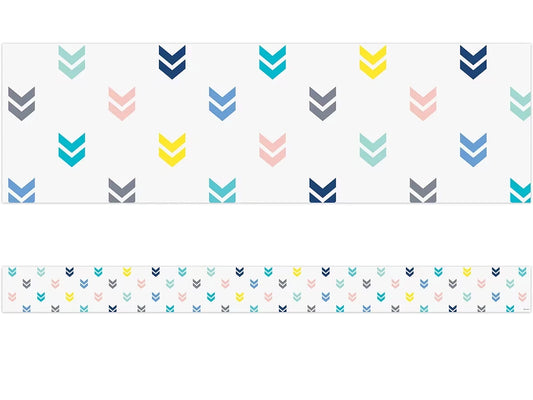 Calm & Cool Colorful Chevron Border - US 1113