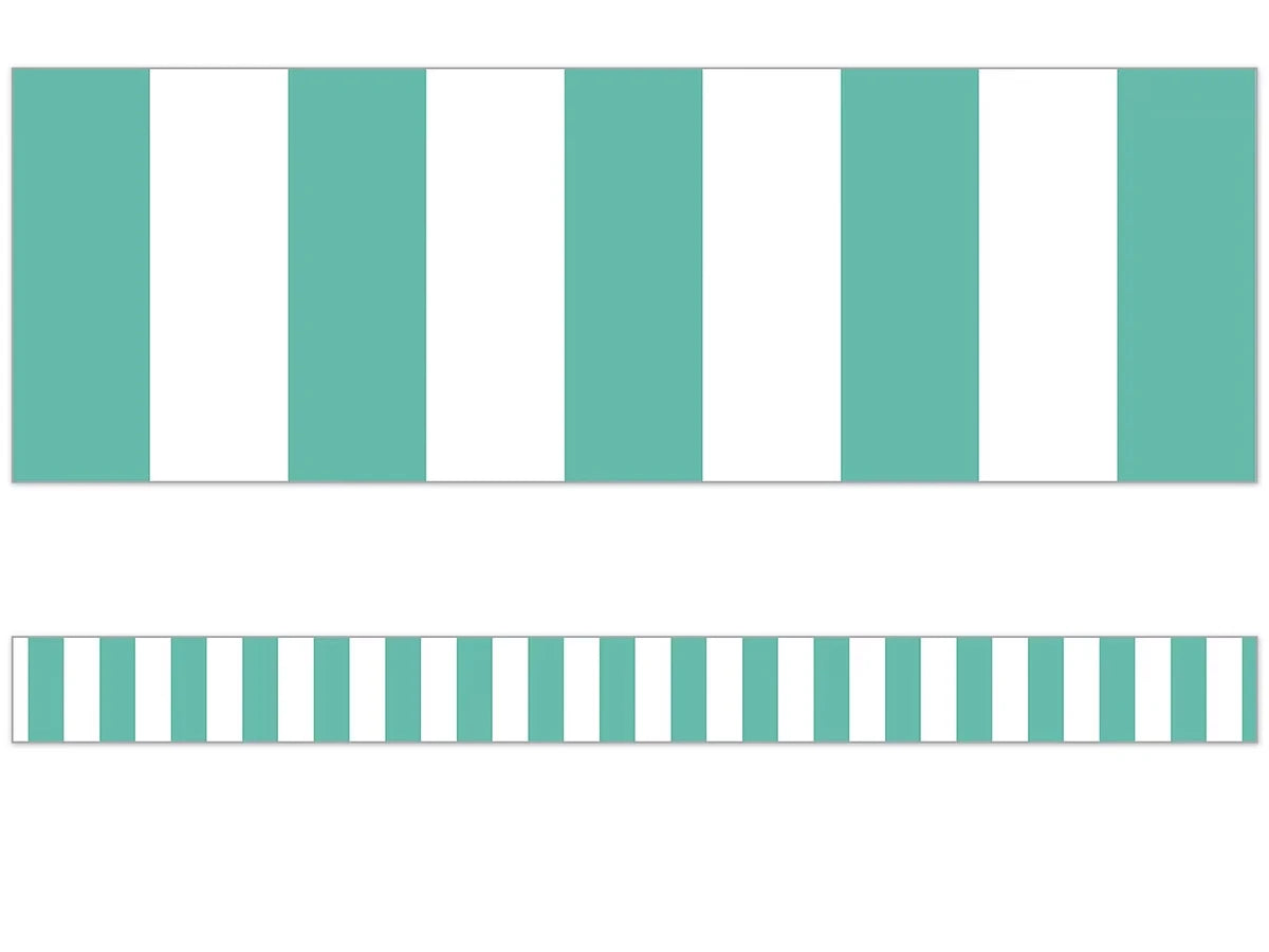 Simply Stylish Turquoise Striped Border - US 8707