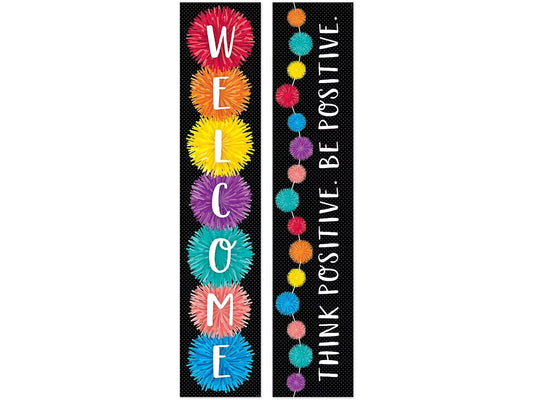Pom-Pom Double-Sided Welcome Banner - US 8965
