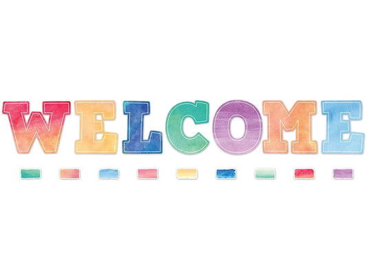 Watercolor Welcome Bulletin Board Set - US 8855