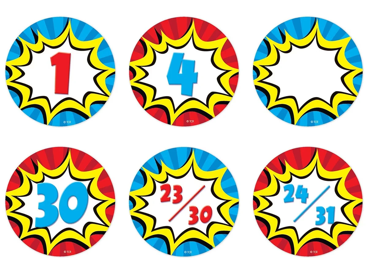 Superhero Calendar Mini Accents - US 1458
