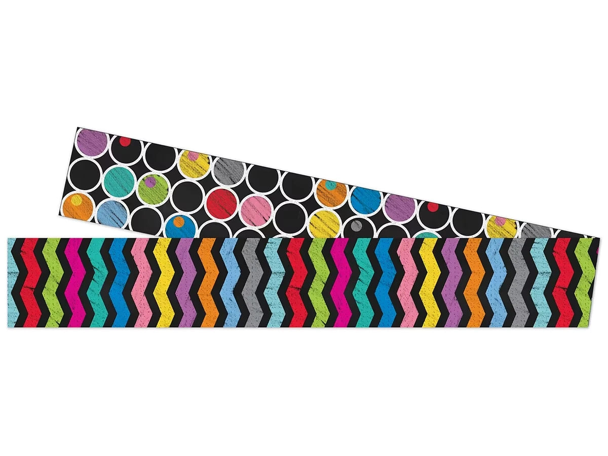 Colorful Chalkboard Double-Sided Border - US 5744