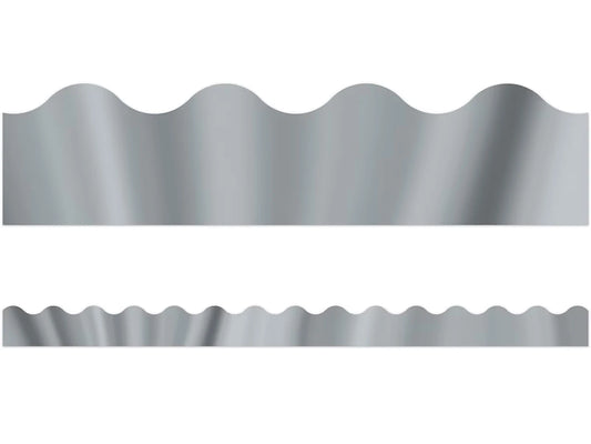 Silver Metallic Scalloped Border - US 5584