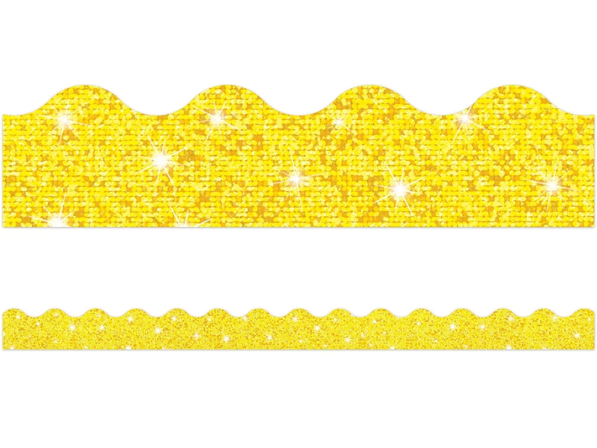 Yellow Sparkle Scalloped Border - US 2002