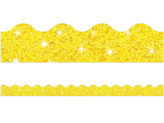 Yellow Sparkle Scalloped Border - US 2002