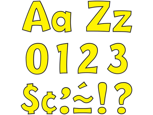 Yellow Playful 4" Punch-Out Letters - US 4698