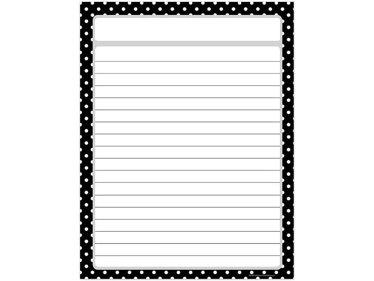 Black Polka Dot Lined Poster - US 7711