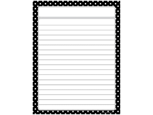 Black Polka Dot Lined Poster - US 7711