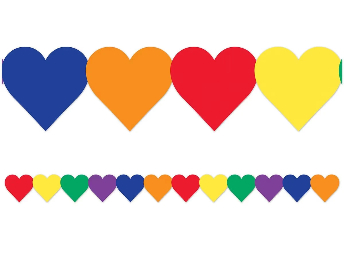 Colorful Heart Border - US 6424