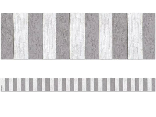 Modern Farmhouse Gray Striped Border - US 4264