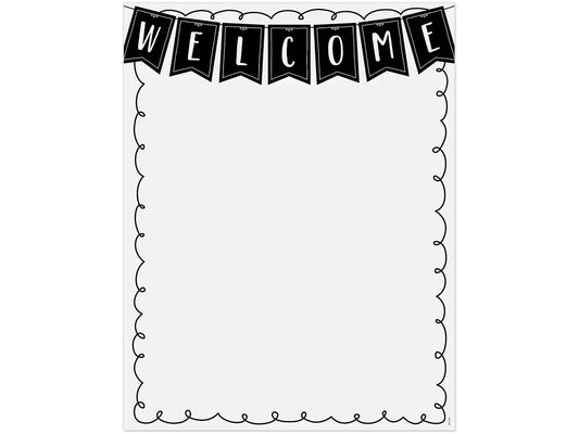 Black & White Welcome Poster - US 3258