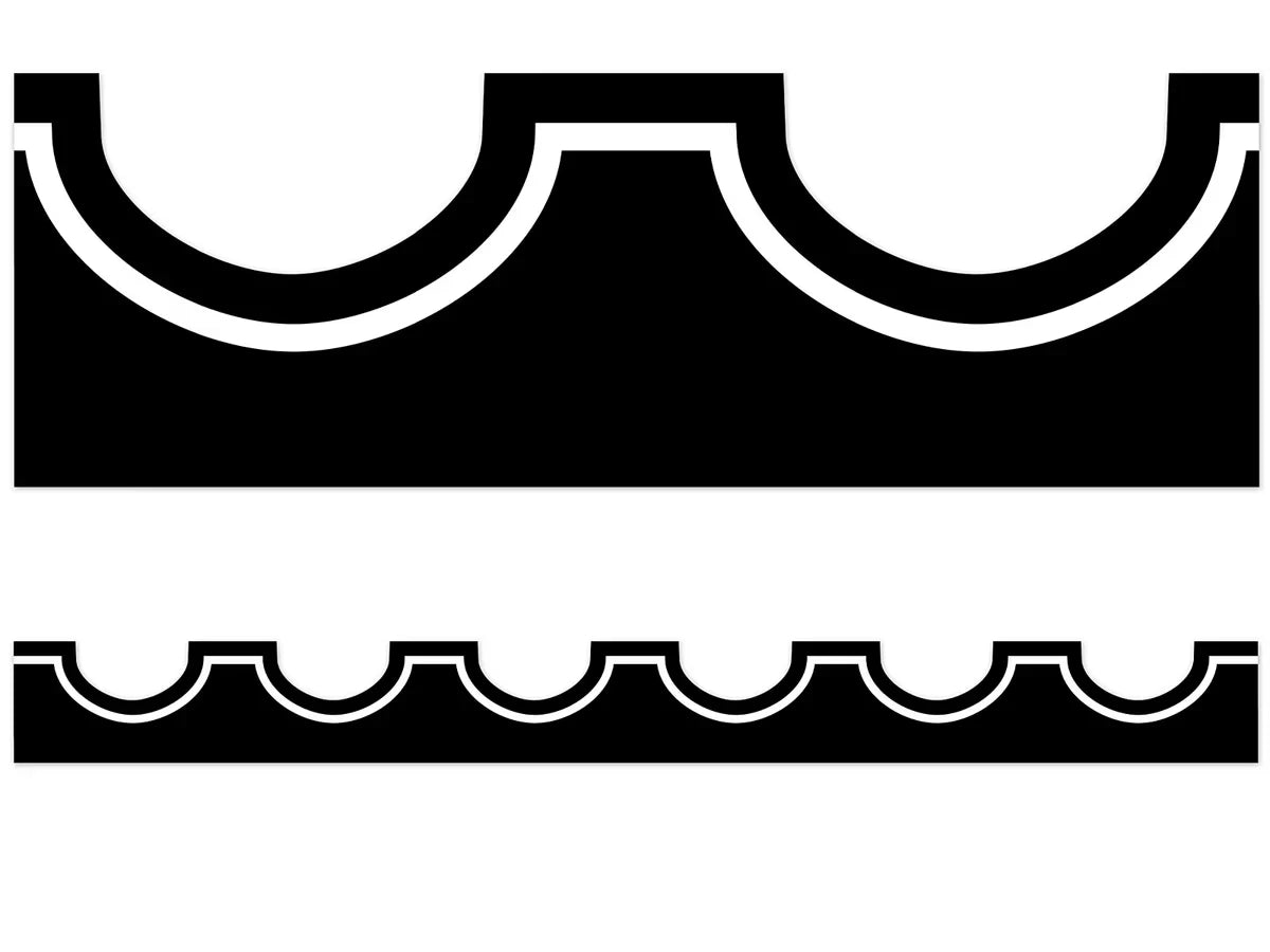 Simply Stylish Tropical Black Awning Border - US 1804
