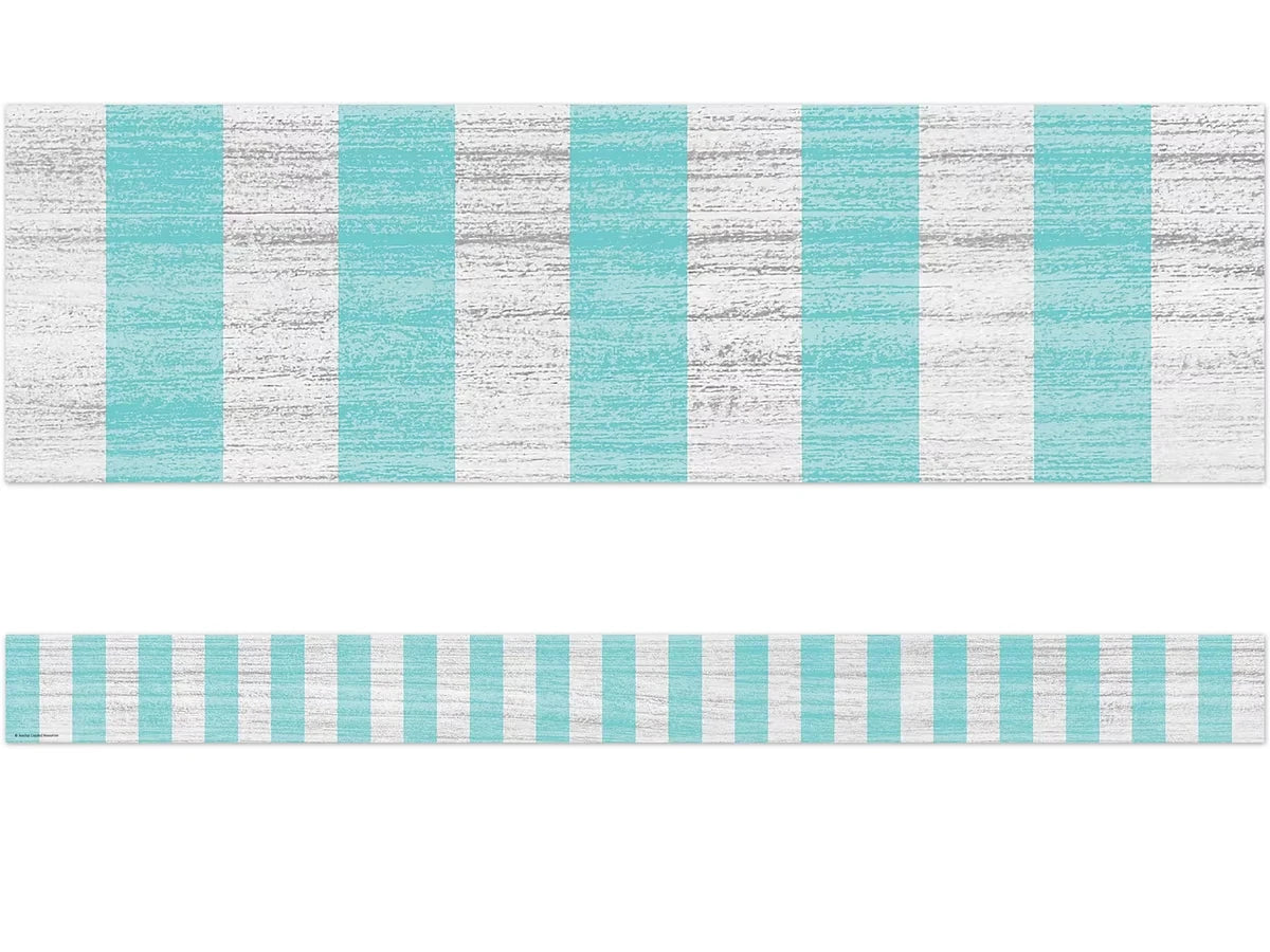 Lemon Zest Turquoise Striped Border - US 1618