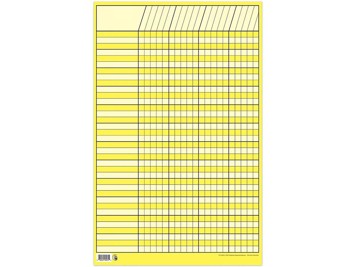 Yellow Small Incentive Chart - US 2087