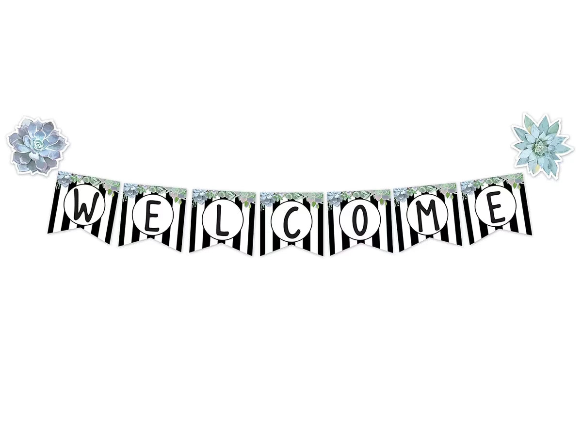 Simply Stylish Welcome Pennant Bulletin Board Set - US 4638