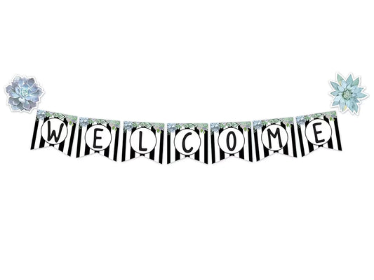 Simply Stylish Welcome Pennant Bulletin Board Set - US 4638