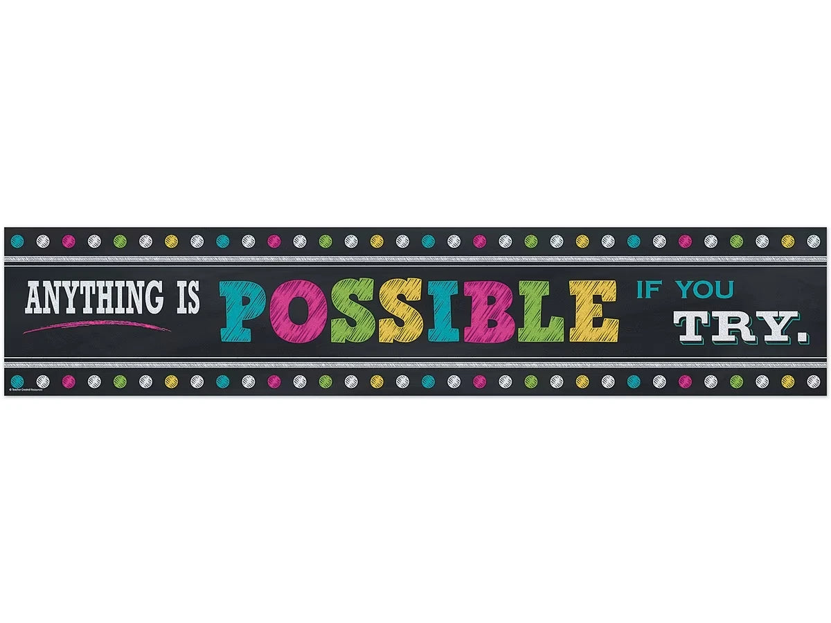 Chalkboard Brights Motivational Banner - US 3999