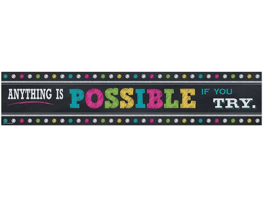 Chalkboard Brights Motivational Banner - US 3999