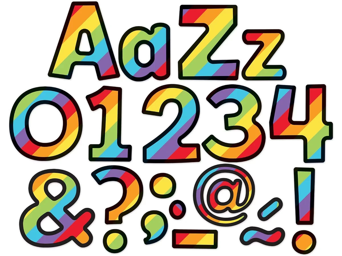 Celebrate Learning Rainbow 4" Punch-Out Letters - US 6222