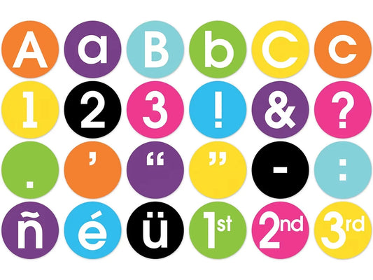 Colorful Circle 3" Punch-Out Letters - US 8331