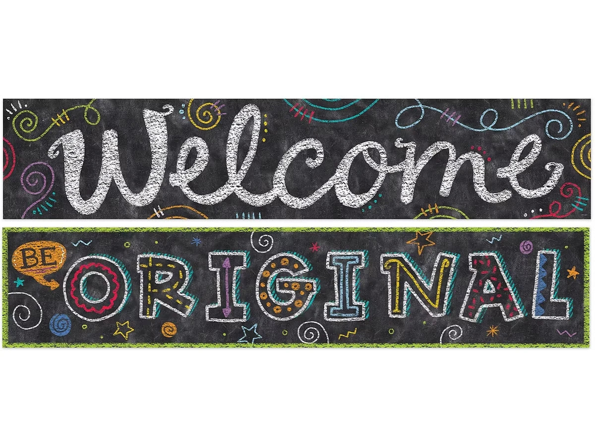 Chalk It Up! Double-Sided Welcome Banner - US 5717