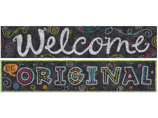 Chalk It Up! Double-Sided Welcome Banner - US 5717