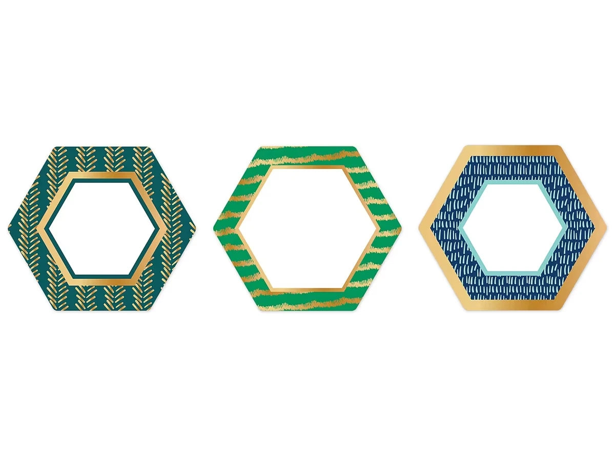 One World Foil Hexagon Accents - US 9294