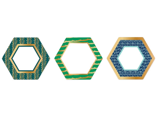 One World Foil Hexagon Accents - US 9294