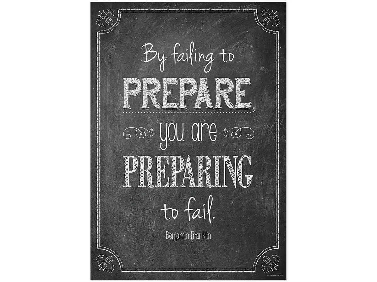 Chalk It Up! By Failing to Prepare… Poster - US 6587