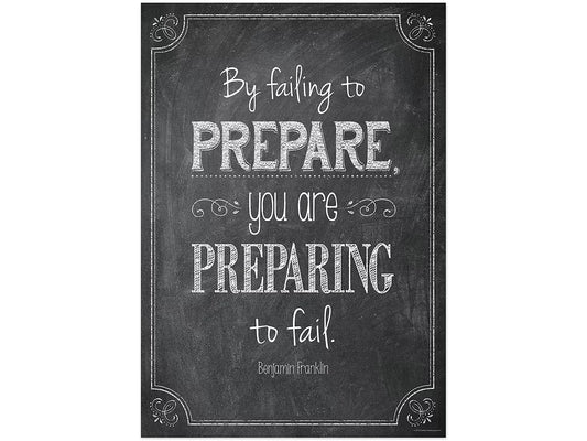 Chalk It Up! By Failing to Prepare… Poster - US 6587